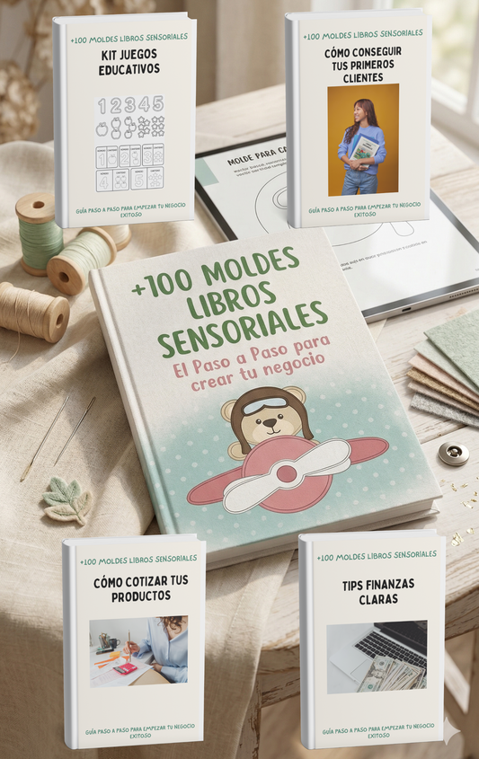 +100 Moldes de Libros Sensoriales en Fieltro | Descarga Digital en PDF