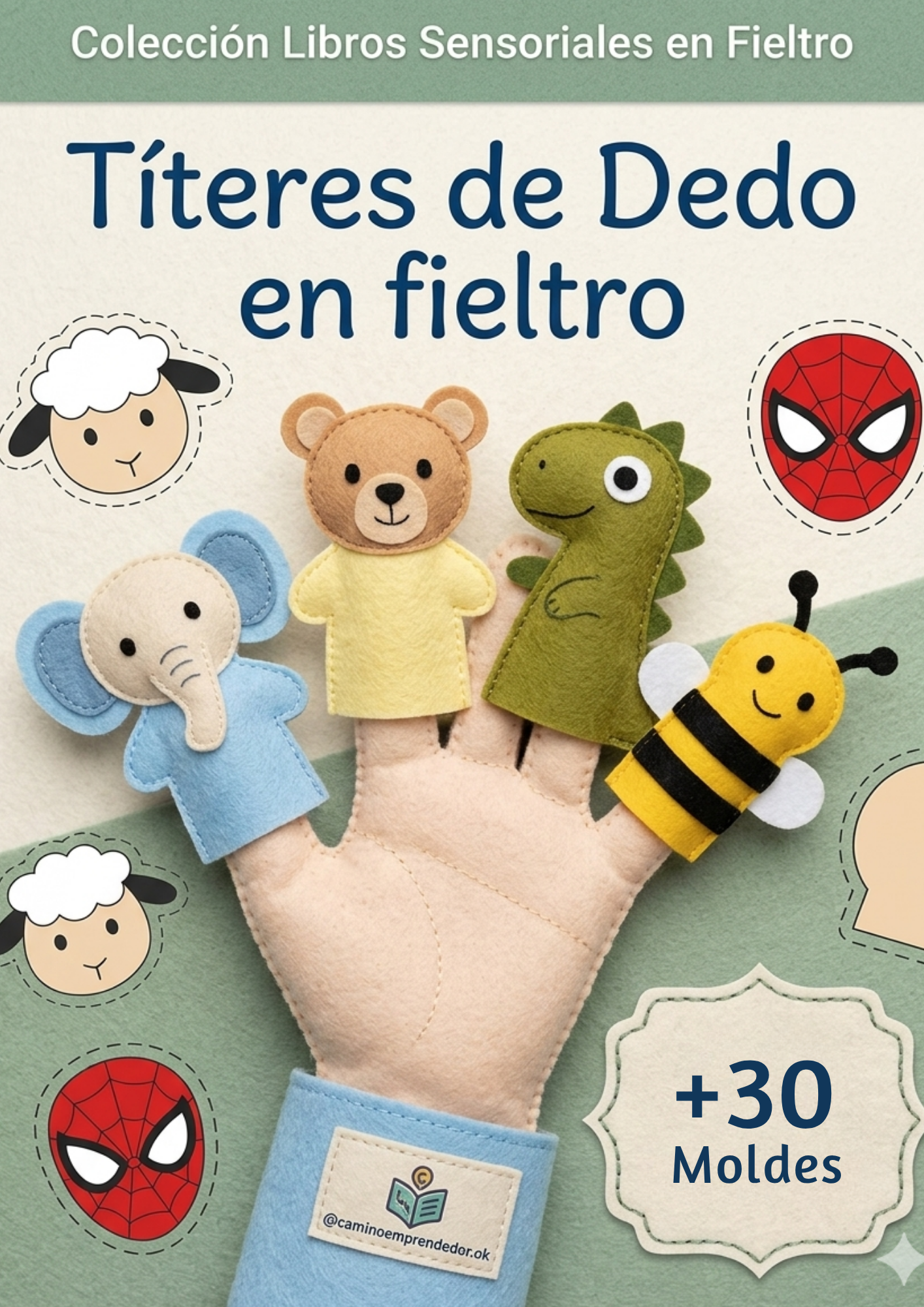 +30 Moldes Títeres de Dedo en Fieltro